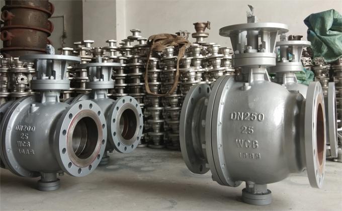 Carbon Steel Trunnion Mounted Ball Valve Natural Oil Gas Firesafe With Flange Ends 0