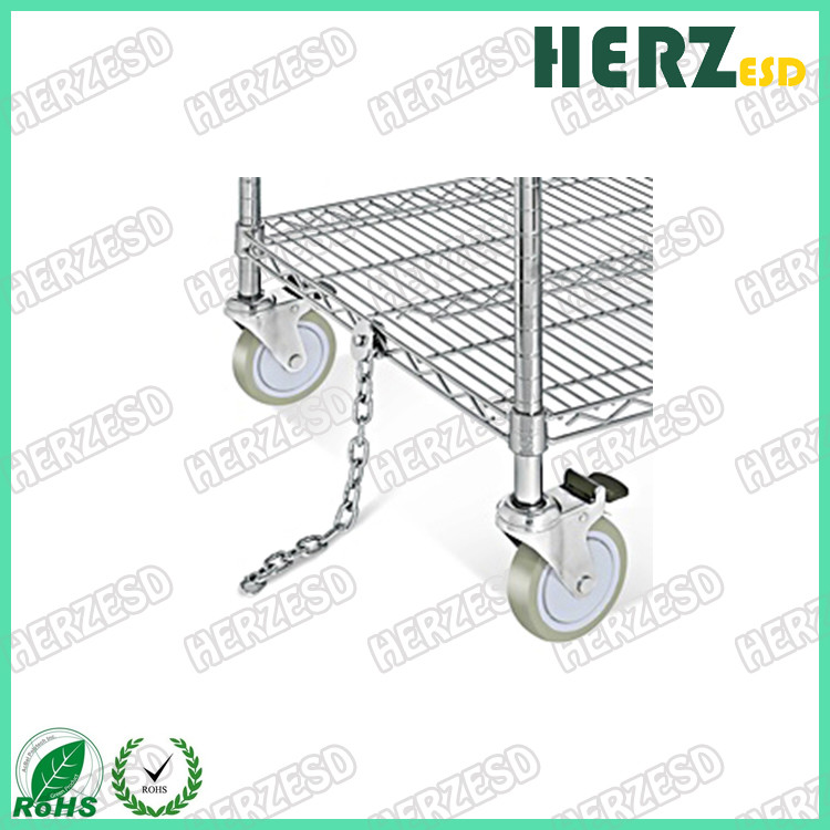 Chrome Plated Wire Mesh Shelves , Industrial Wire Rack For Clean Room / Workshop