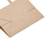 80gsm Kraft Paper Tote Bag With Twist Handles Food Packing