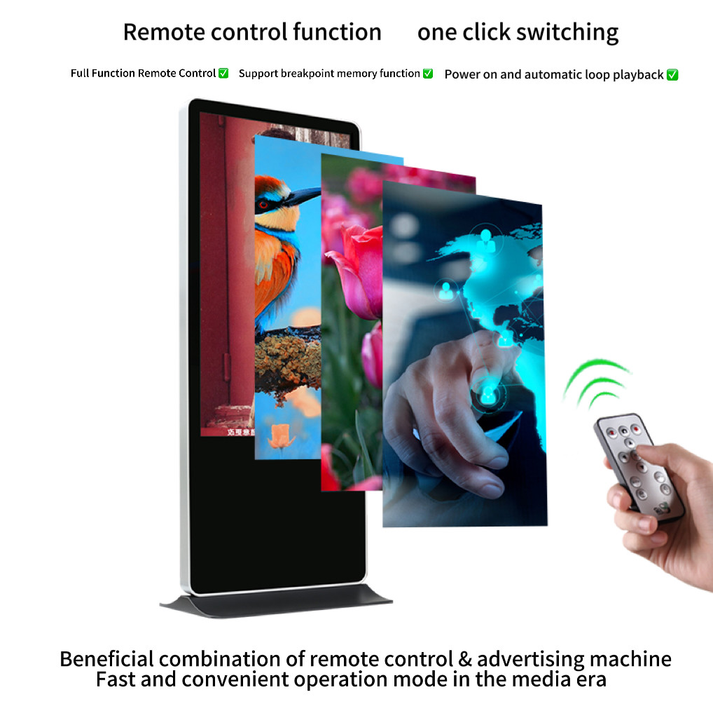 Floor Standing 65 Inch Double Sided LCD LED Advertising Display Android OS