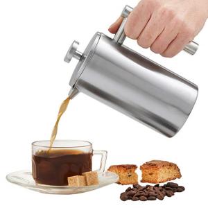 China Double Walled Insulated French Press Stainless Steel Coffee Pot wholesale