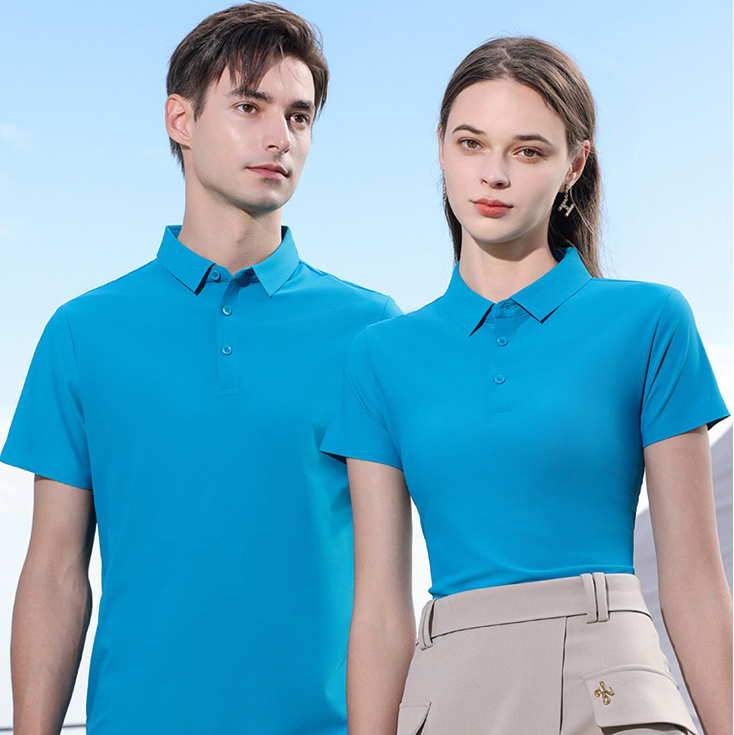 MACTING Ice Silk Cool Fiber Polo Shirts for Men and Boys in Plain Short Sleeve Design