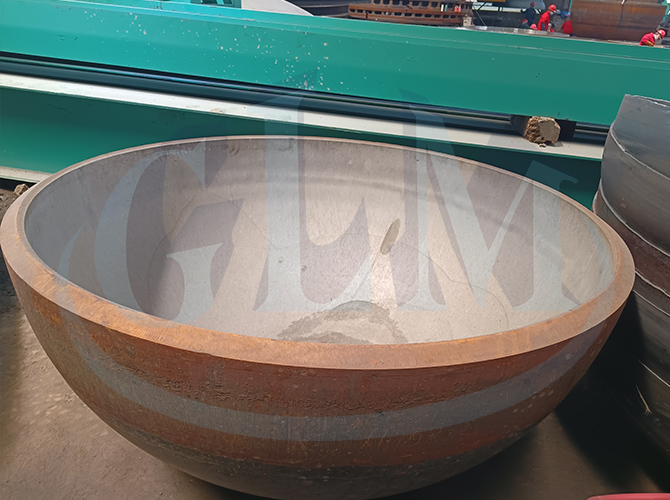 Carbon Steel Semi Hemispherical End Cap Diameter 3800mm Thickness 60mm