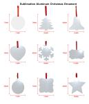 Sublimation Christmas Gifts Supply Double Sided Aluminum Sublimation Christmas