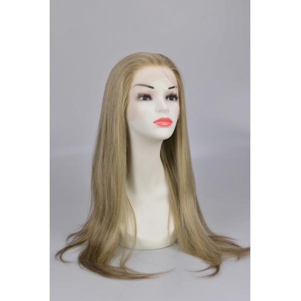 Medium Brown Lace Ladies Wigs Natural Hairline Real Hair Pieces