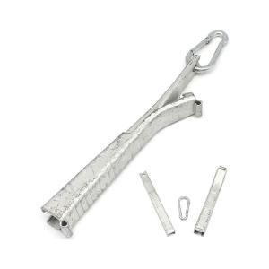 China Stainless Steel 201 Fiber Joint Anchor Cable Clamp Arc Clip Wedge Type wholesale