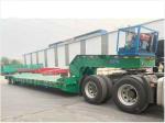 80 Ton 3 Axle Low Bed Trailer Detachable Gooseneck Lowboy Trailer For Sale In