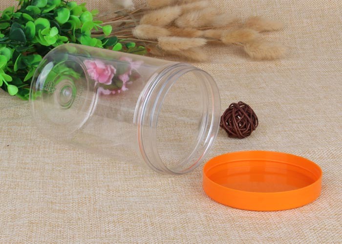 550ml / 580ml Dry Food Container Clear Pet Jars PET Can PP Cap Heat Protection