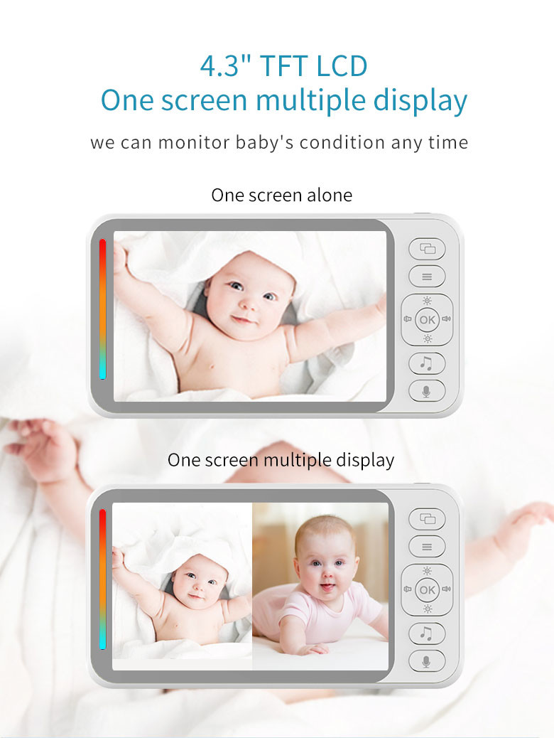 4.3" VOX Pet Camera Video Audio Two Way Monitor Multiple Languages