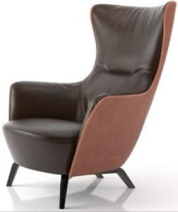 China Anti Abrasive High Back Leather Recliner Chair Armchair Winged Style wholesale
