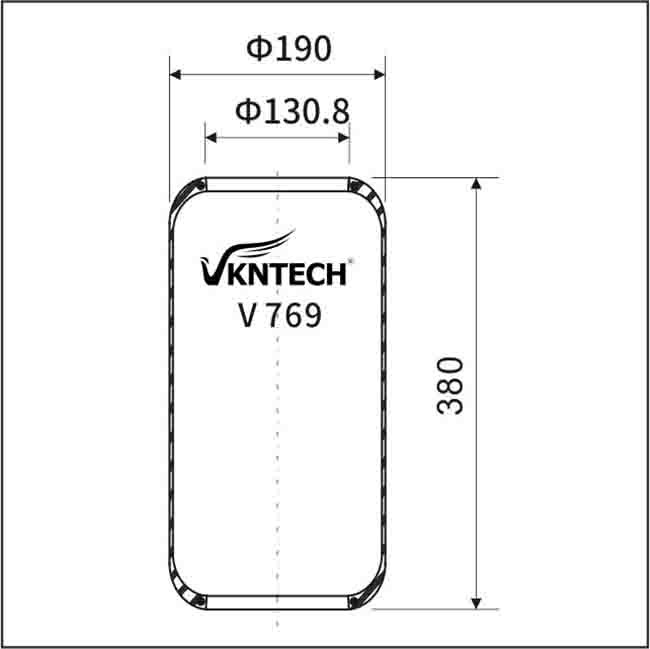 VKNTECH V769 BUS AIR RUBBER W01-095-0204 FIRESTONE 8053 GOOD YEAR PHOENIX 1E18 AIR SPRING BELLOW FOR CONTITECH 769N