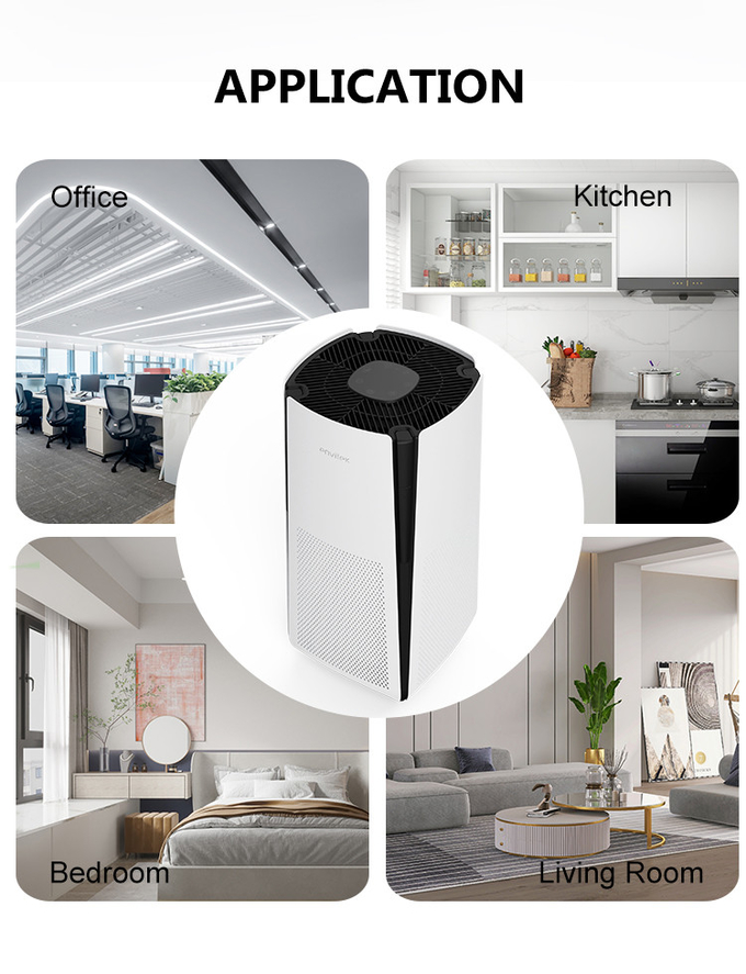 110V 68W Portable Hepa Filter Air Purifier Machine for Large Room