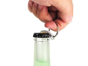 China Cool Innovative Stainless Steel Mini One-hand Keychain Bottle Opener wholesale