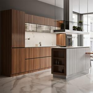 China Waterproof Solid Wood Floor Cabinet Modular Kitchen Cabinets wholesale