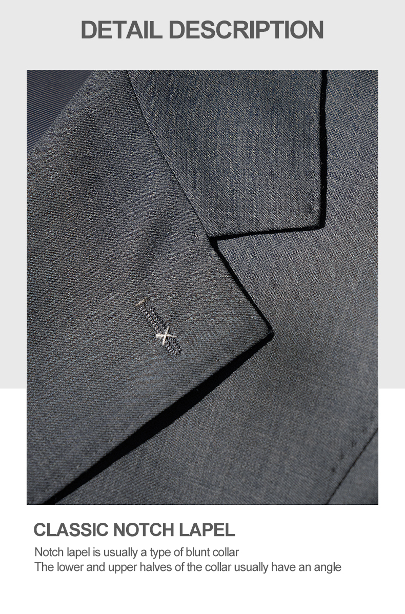 Customized Logo Printing Men's Slim Fit Wool Suit for Formal Groom's Wedding Dress