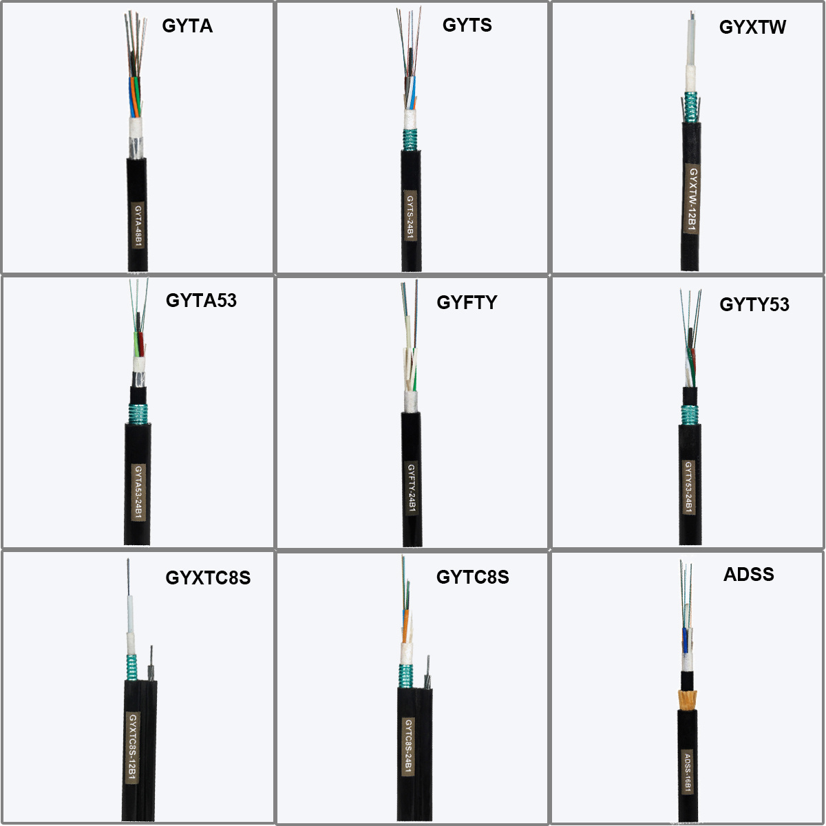 216 Core Outdoor Rated Fiber Optic Cable , Armored Om3 Fiber Optic Cable Gyts