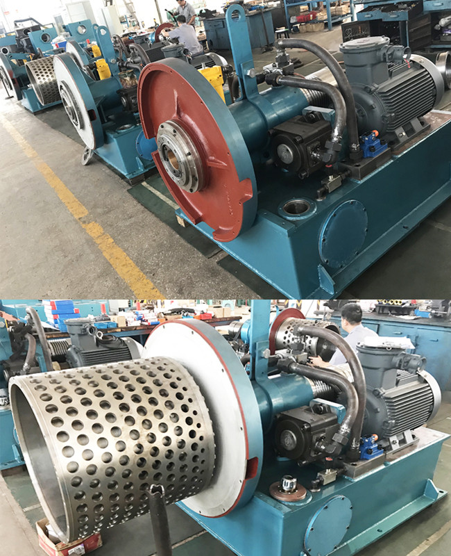 High performance automatic two stage pusher centrifuge for sea salt separation