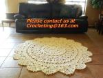 Handmade crochet rug,Acrylic blanket knit carchet,Hand knit blanket