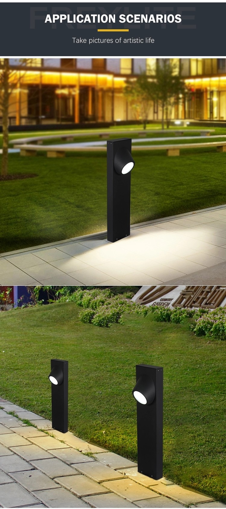 Durable Outdoor Lawn Lights Cast Aluminum Housing 8W -20℃~50℃ Working Temperature