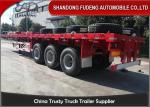 Air Suspension 40 Foot 3 Axles Flatbed Container Trailer
