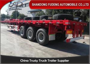 China Air Suspension 40 Foot 3 Axles Flatbed Container Trailer wholesale