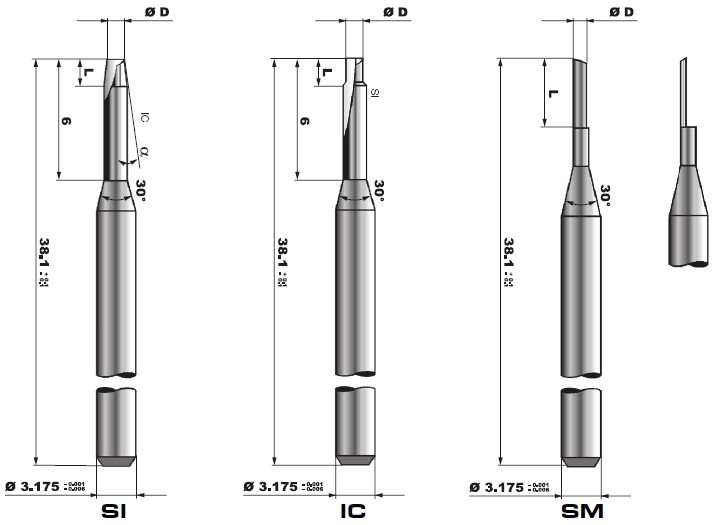 Taper Geometry PCB End Mill Router Bit Tungsten Carbide Drill Bits