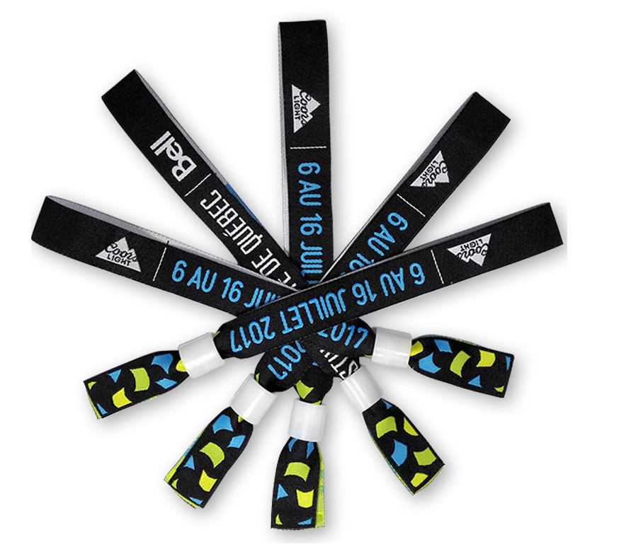 Disposable RFID Wristband Woven Smart RFID Bracelets For Hotels And Resort
