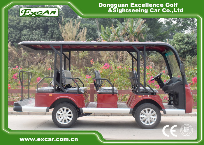 Blue Electric Sightseeing Bus Trojan Battery Powered Electric Tour Bus