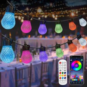 China Wedding Outdoor RGB String Light 49FT Waterproof Remote Control wholesale