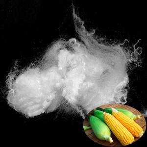 China Siliconized Bio - Based Materials Raw White 100% PLA Fiber 6D×64mm For Filling wholesale
