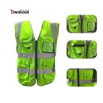 Custom Logo High Visibility Safety Vest for Construction Workers Roadway Safety