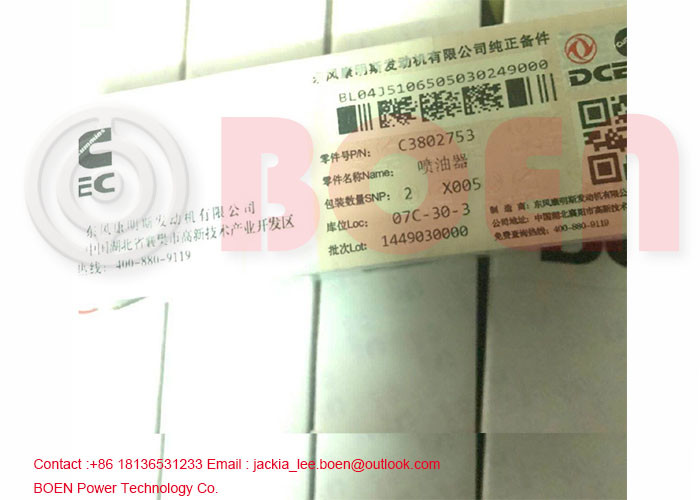 High quality 6CT fuel injector 3802754 for engine with best price