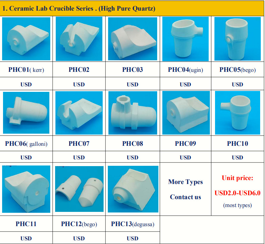 dental lab crucibles for centrifugal casting and melting alloys kerr type casting crucible
