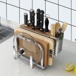 Anticorrosion 304 Stainless Steel Kitchenwares Silver Cutting Board Holder Stand