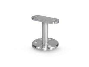 China Brushed Stainless Steel Stair Handrail Flange Support 60mm Height wholesale