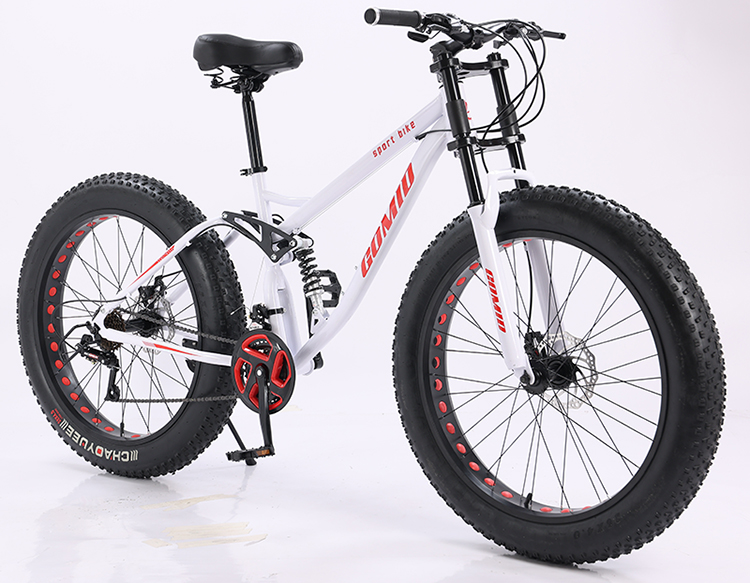 200kg Load Capacity Full Suspension Mountain Cycle Bicycle OEM Customizable Fat Tire Bike for Snow and Mountain Terrain