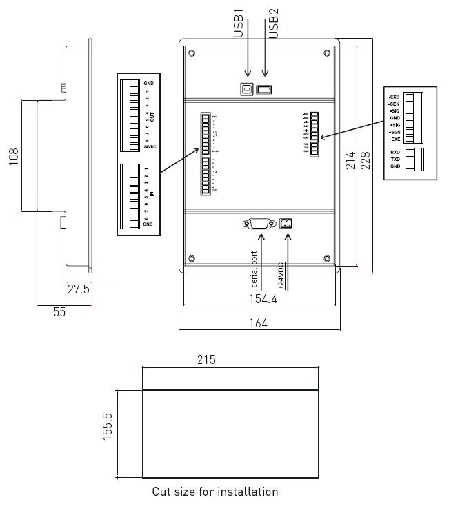 Touch Screen Force Display Weighing Scale Indicator Curve Display