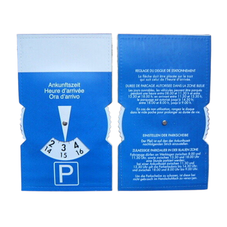 Universal Car Euro Plastic Parking Disc With Small Drawer Ice Scraper for Easy Parking