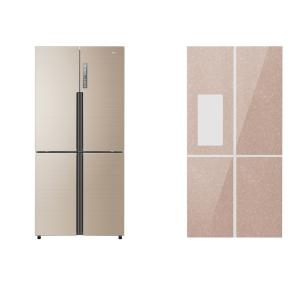China Professional Tempered Glass Refrigerator Door Panels , 3D Metallic Effect wholesale