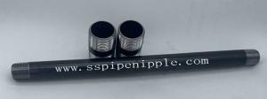China Welded 1/2&quot; Close Black Steel Nipple Rust Proof Long Working Life wholesale