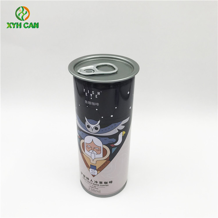 Beverage Tin Can Recyclable Fruit Beverage Tall Tin Containers 53mm Diameter 250ml Capacity FDA Certificated