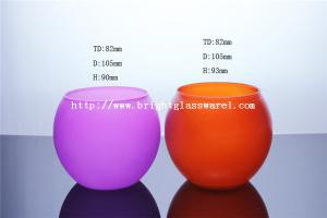 China Beautiful colorful blown glass candle holder for decoration wholesale