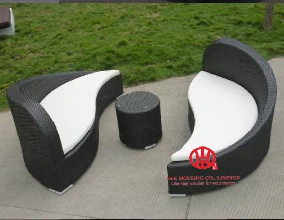 Modern design garden furniture outdoor sun bed with cushion