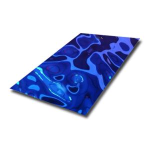 China Water Ripple Metal Sheet , PVD Water Wave Stainless Steel Ceiling wholesale