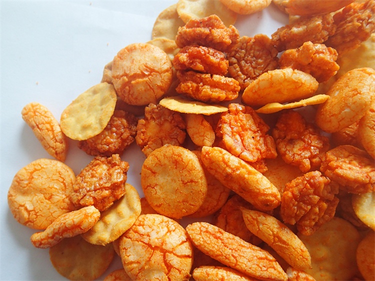 OEM Japanese Rice Cracker Crispy Grain Snacks Baked Rice Crackers Puffed Snack