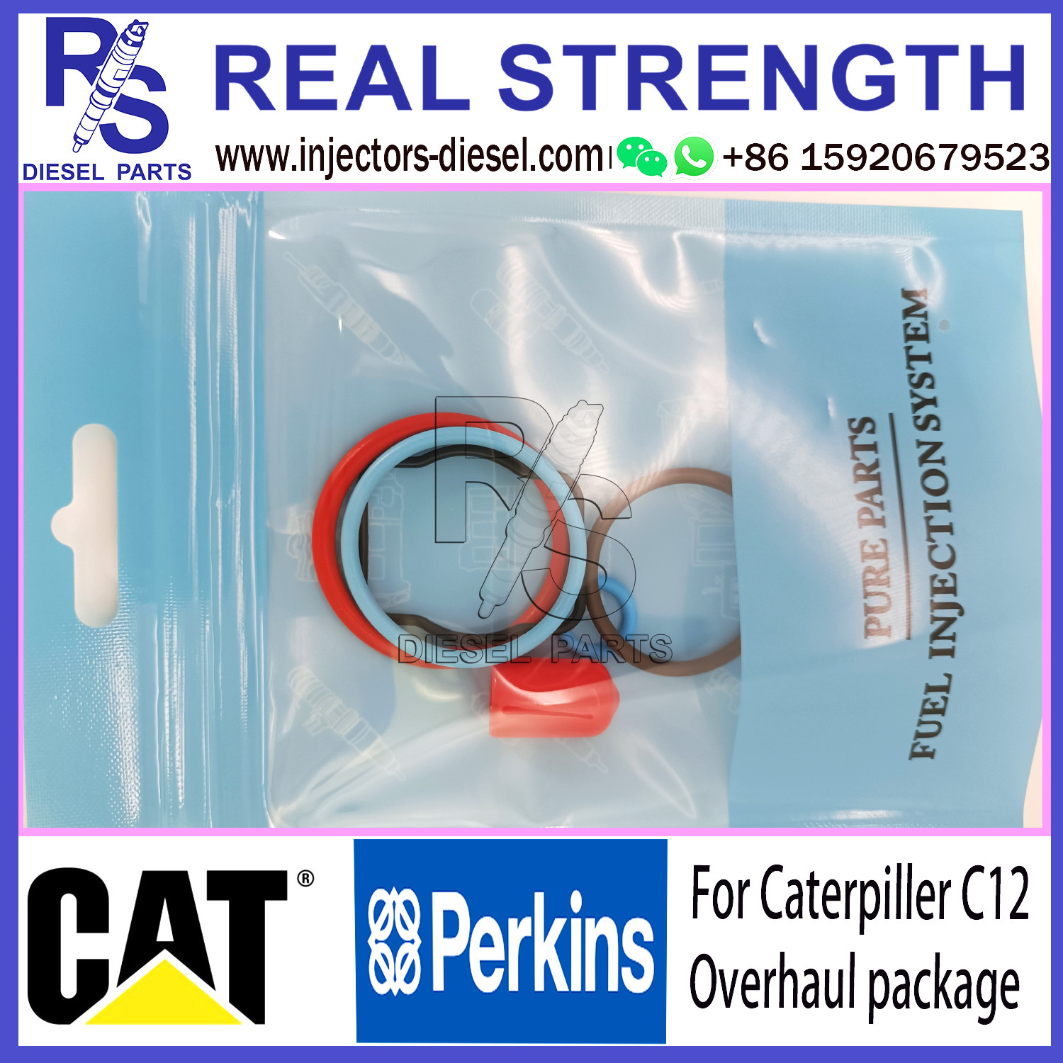 Perkins Diesel Injector Rebuild Kit For Caterpillar C12 Series