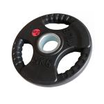 Black Gym Fitness Workout Accessories / Fixed Rubber Weight Plate For Body