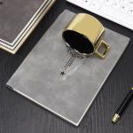 Eco Friendly Soft Cover Composition Notebook Natural Suede Leather Material