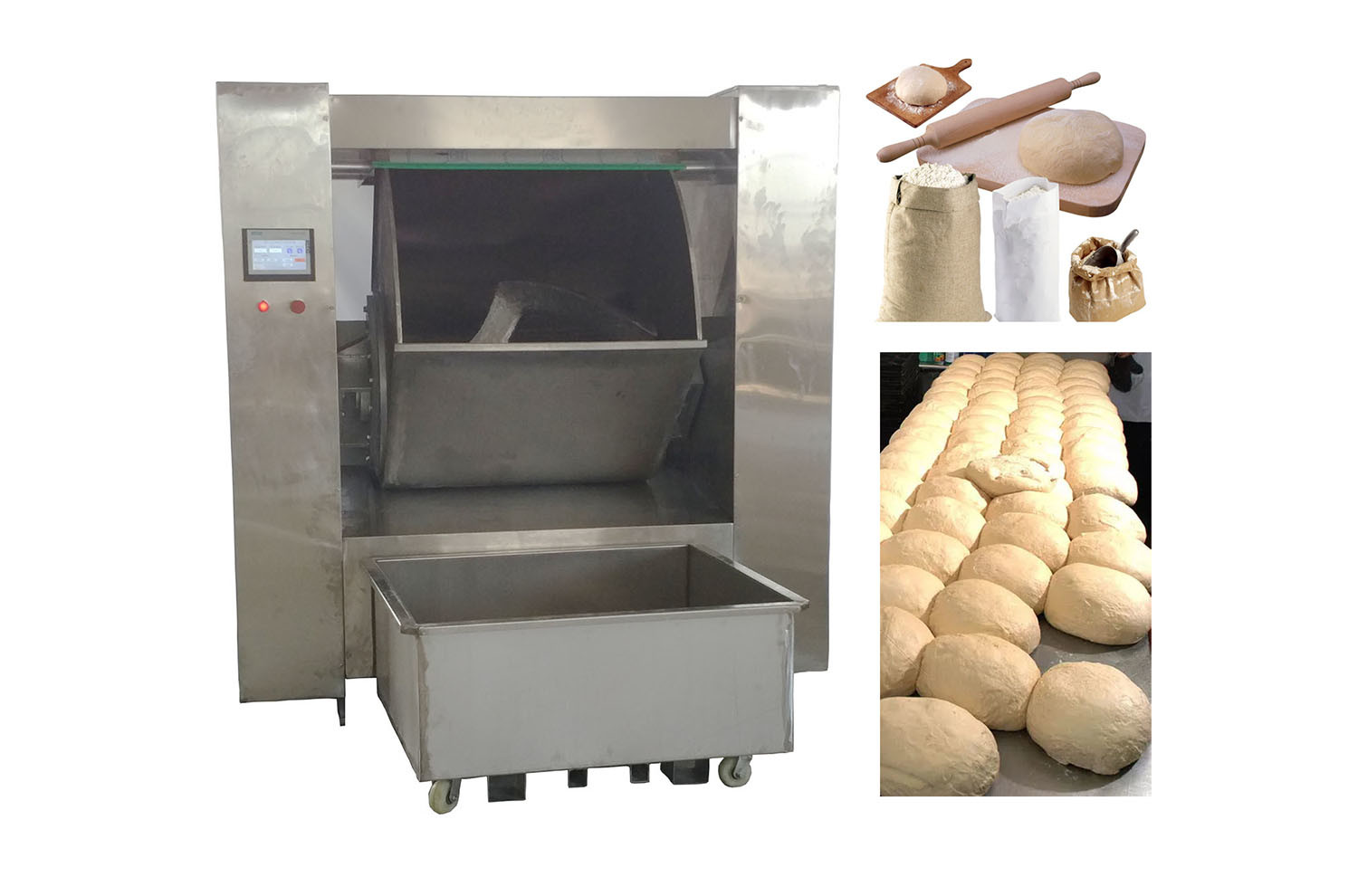 big size type frequncy speed horizontal industry dough mixer top stainless steel 18/8 SIEMENS BRAND