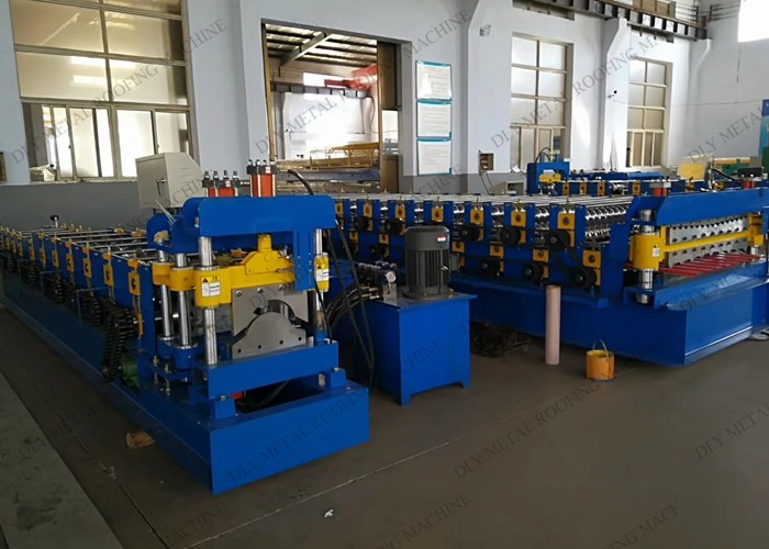 PLC Ridge Cap Forming Machine Cr12 Ridge Metal Roof Tile Making Equipment